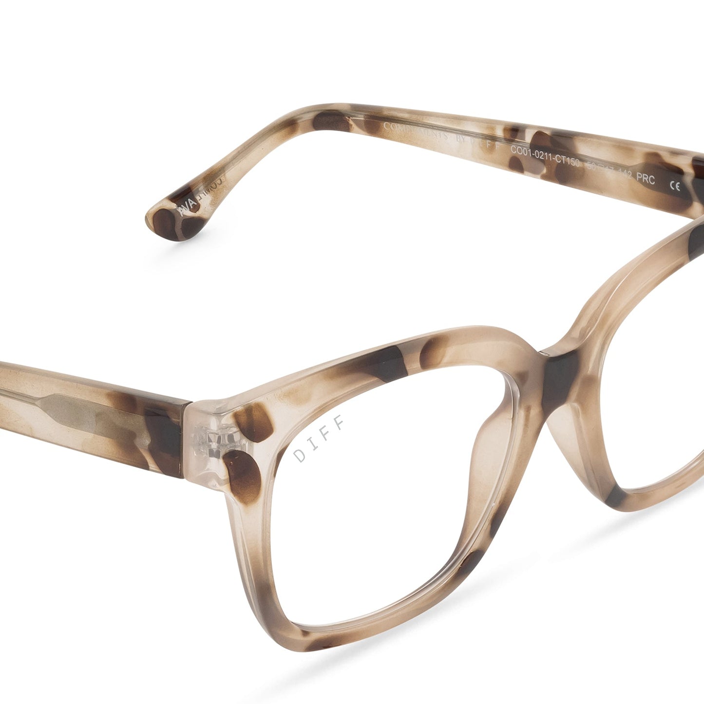 AVA - CREAM TORTOISE + BLUE LIGHT READERS