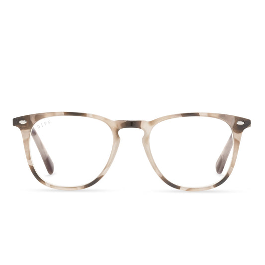 GRIFFIN - CREAM TORTOISE + BLUE LIGHT READERS