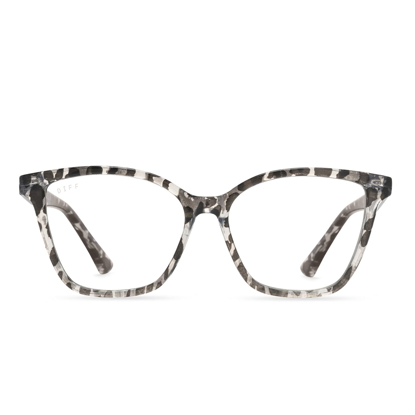 LEAH - CLEAR LEOPARD  + BLUE LIGHT READERS