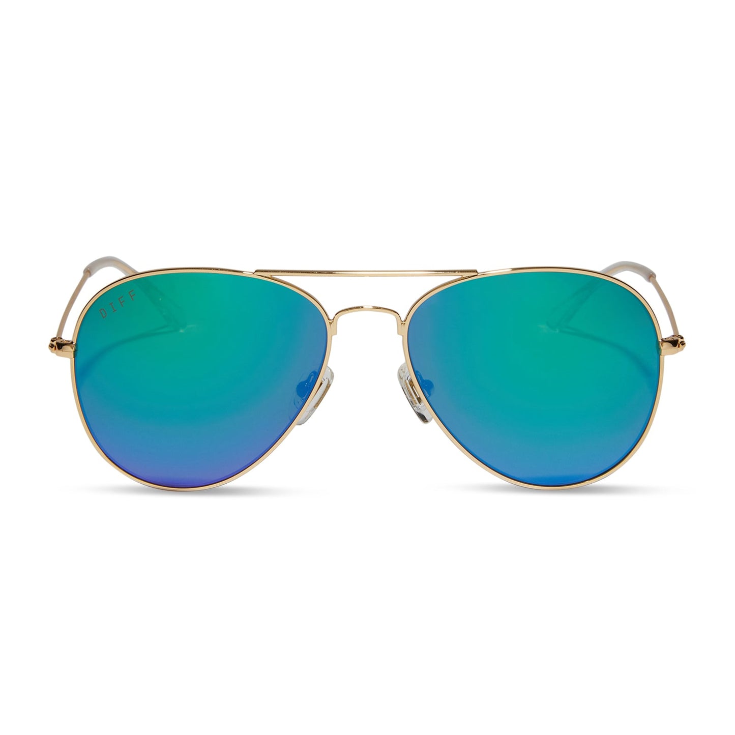 CRUZ - GOLD + BLUE MIRROR SUNGLASSES