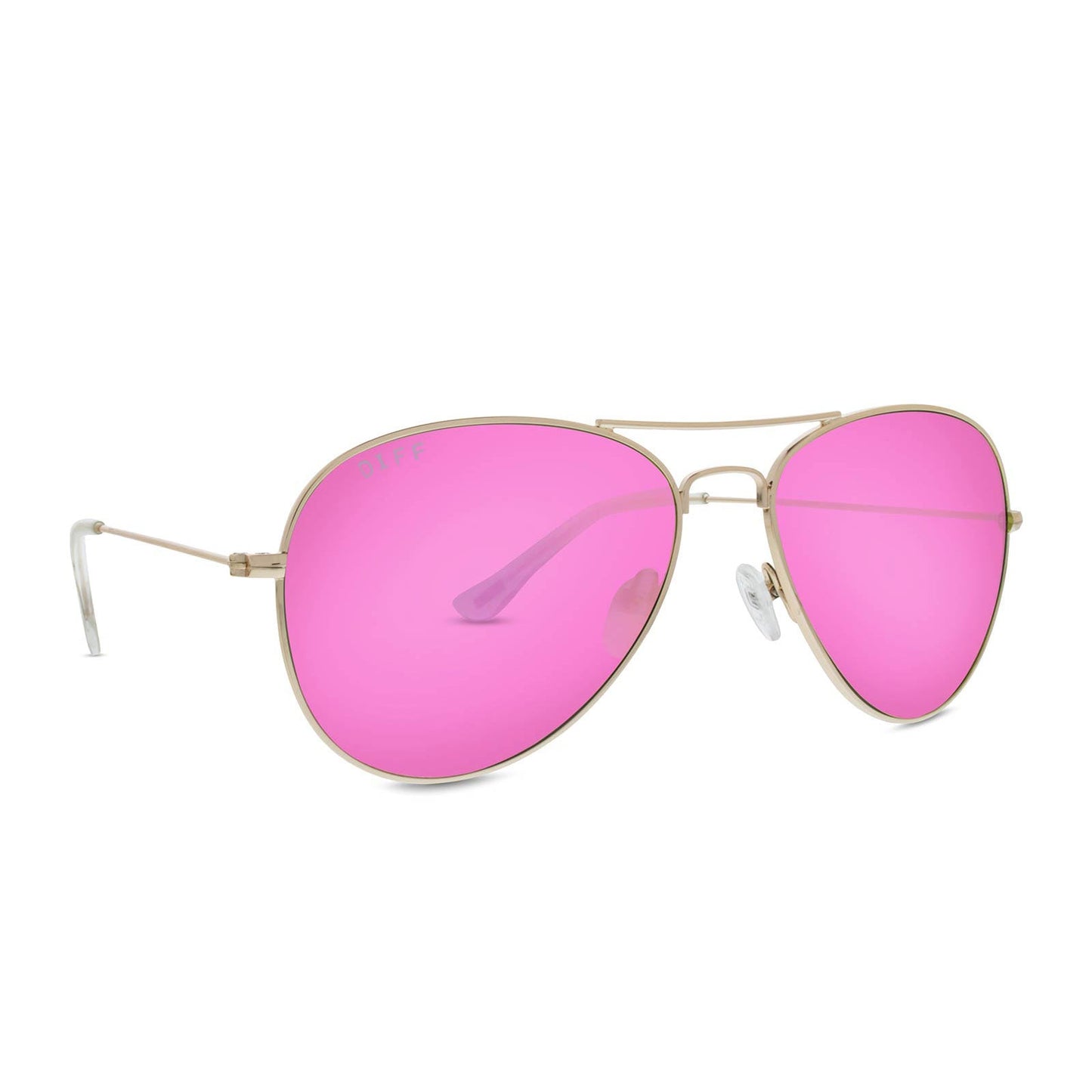 CRUZ - GOLD + PINK MIRROR SUNGLASSES