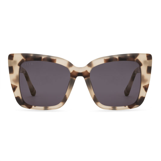 LIZZY - CREAM TORTOISE + GREY SUNGLASSES