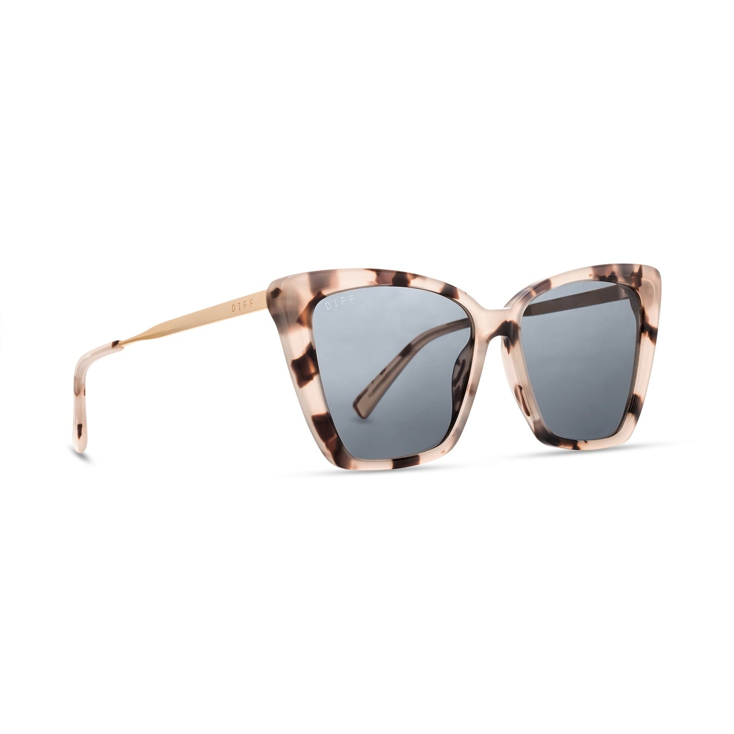 BECKY II - CREAM TORTOISE + GREY POLARIZED SUNGLASSES