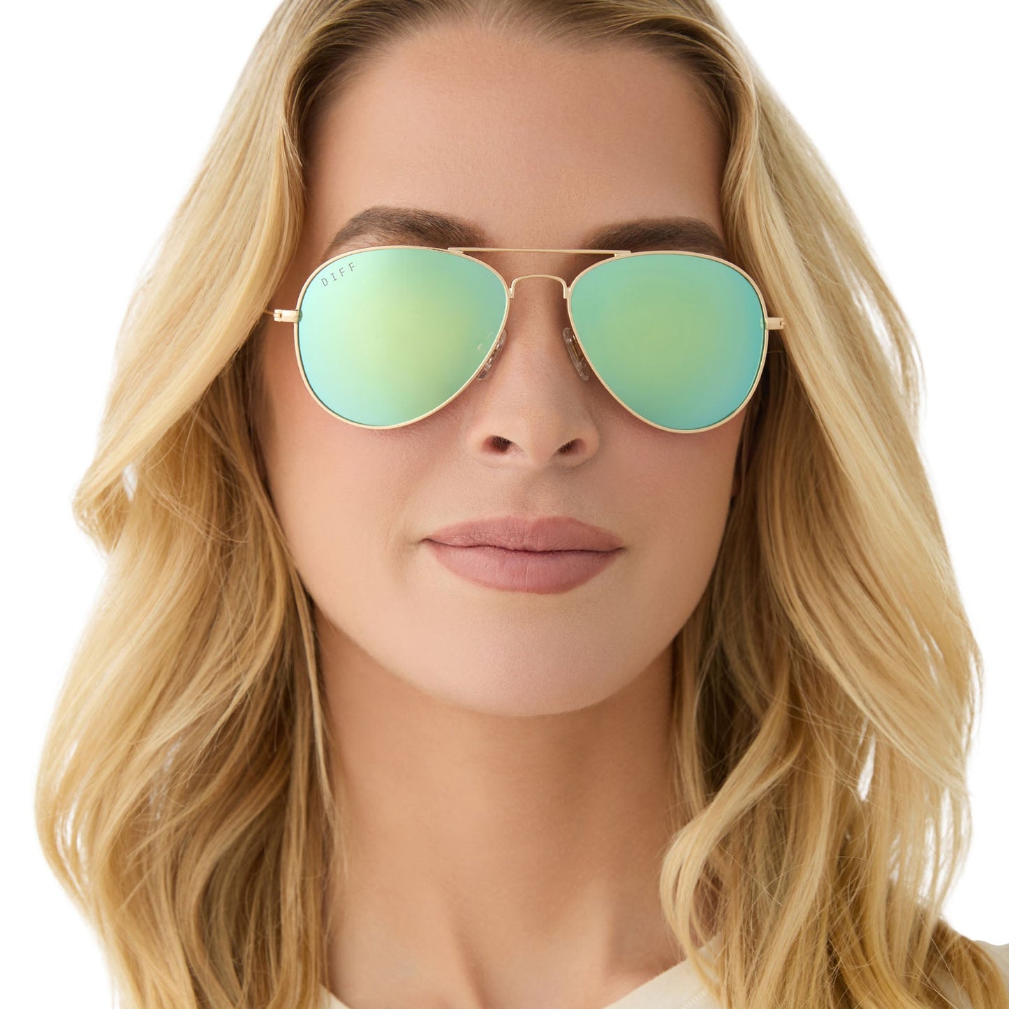 CRUZ XS - GOLD + AQUATIC AWE MIRROR SUNGLASSES