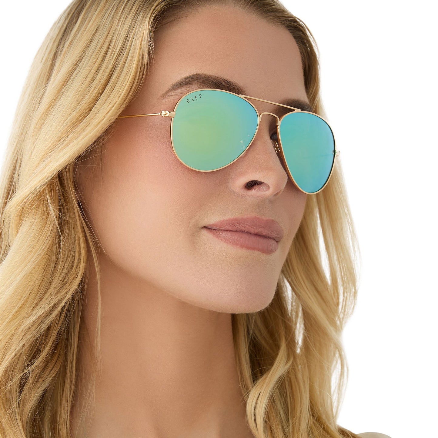 CRUZ XS - GOLD + AQUATIC AWE MIRROR SUNGLASSES