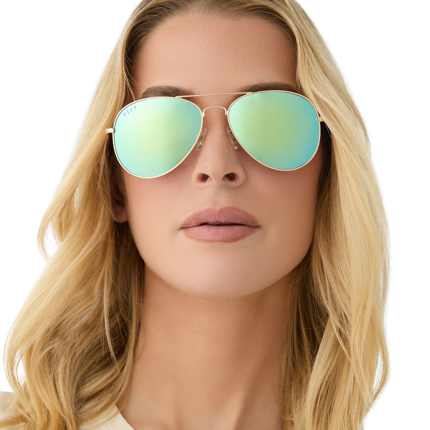 CRUZ - GOLD + AQUATIC AWE MIRROR SUNGLASSES