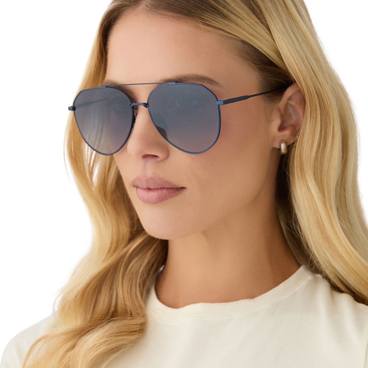 DASH - DEEP NAVY METAL + AEGEAN BLUE FLASH SUNGLASSES