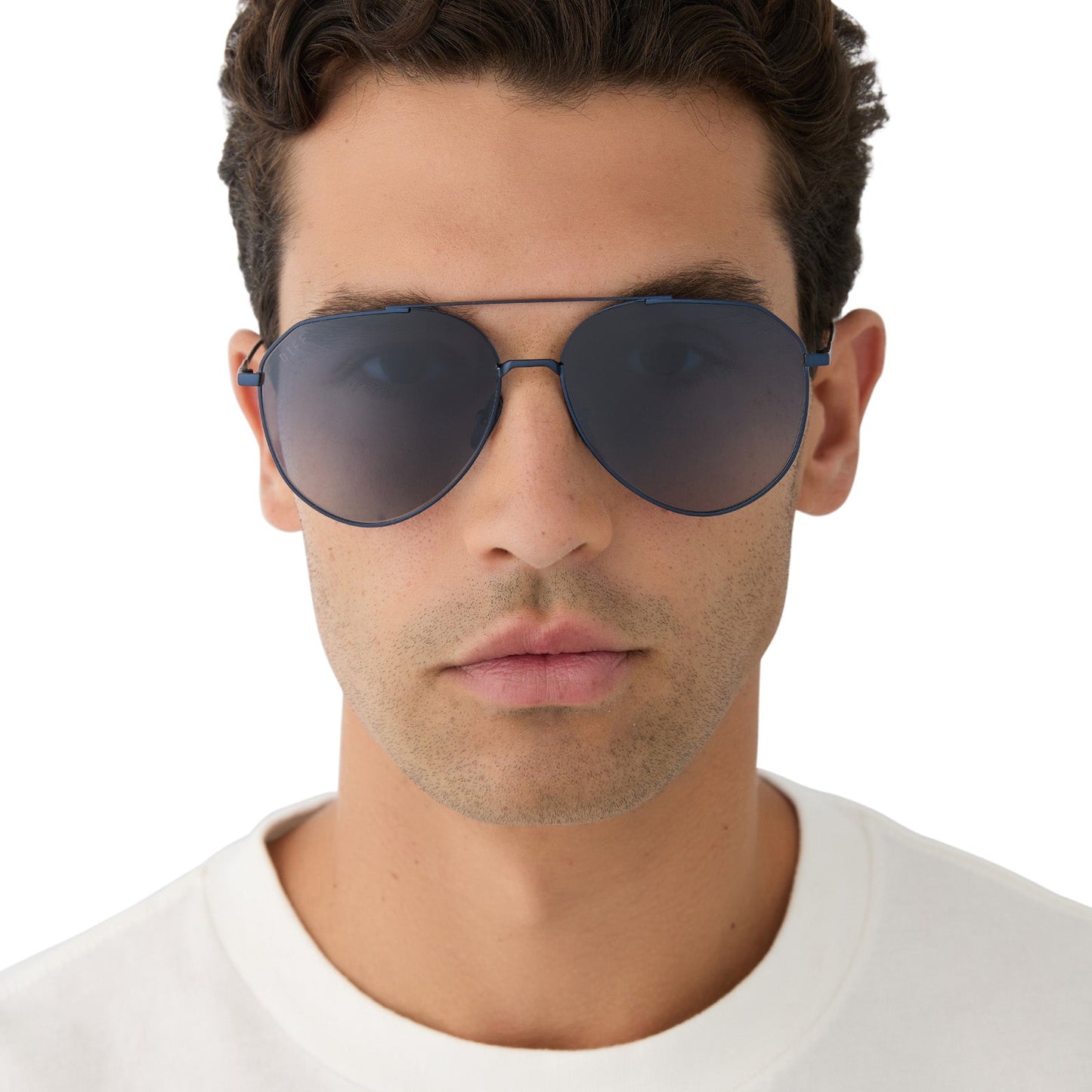 DASH - DEEP NAVY METAL + AEGEAN BLUE FLASH SUNGLASSES