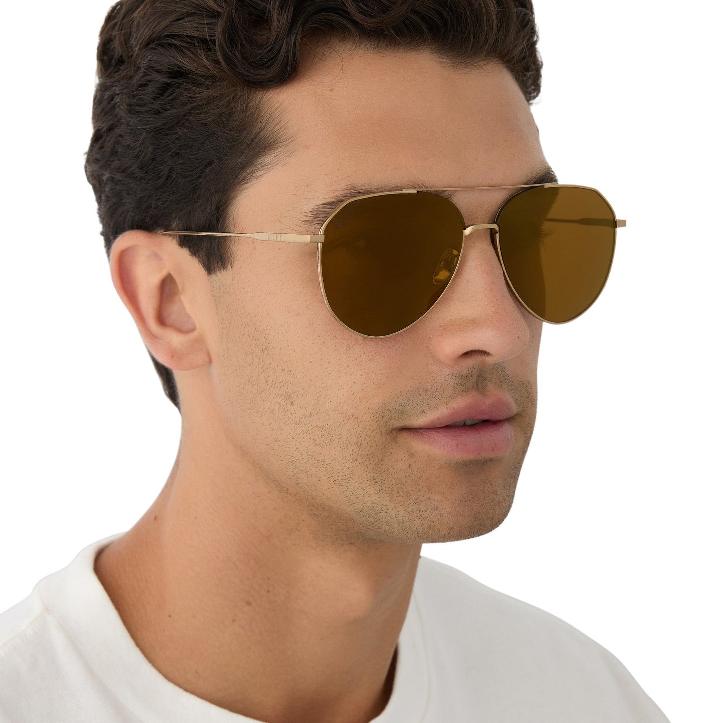 DASH - COPPER METAL + BROWN GOLD FLASH + POLARIZED SUNGLASSES