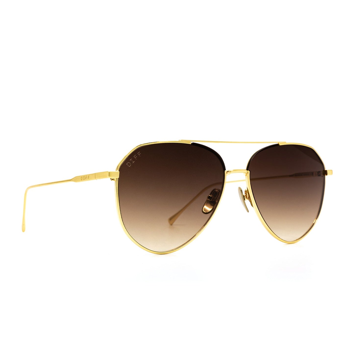 DASH - BRUSHED GOLD + COFFEE GRADIENT SUNGLASSES