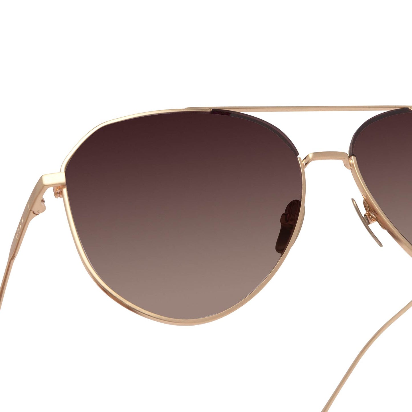 DASH - BRUSHED GOLD + COFFEE GRADIENT SUNGLASSES