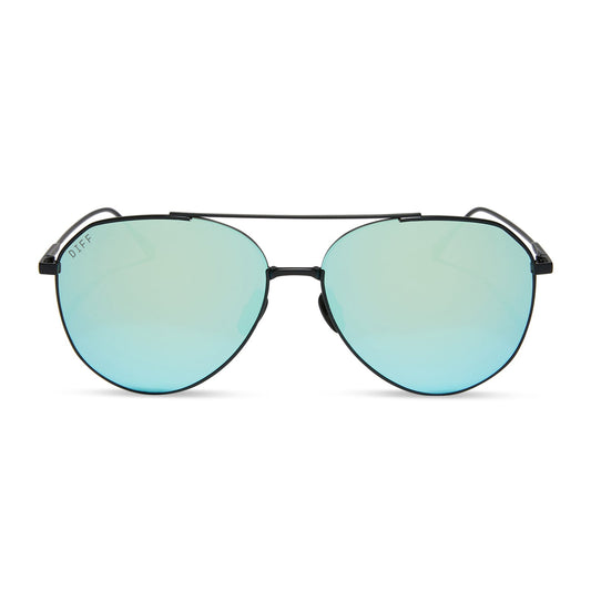 DASH - MATTE BLACK + BLUE MIRROR + POLARIZED SUNGLASSES