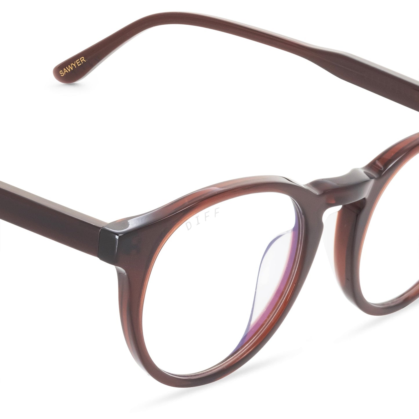 SAWYER - CHESTNUT CRYSTAL + PRESCRIPTION GLASSES