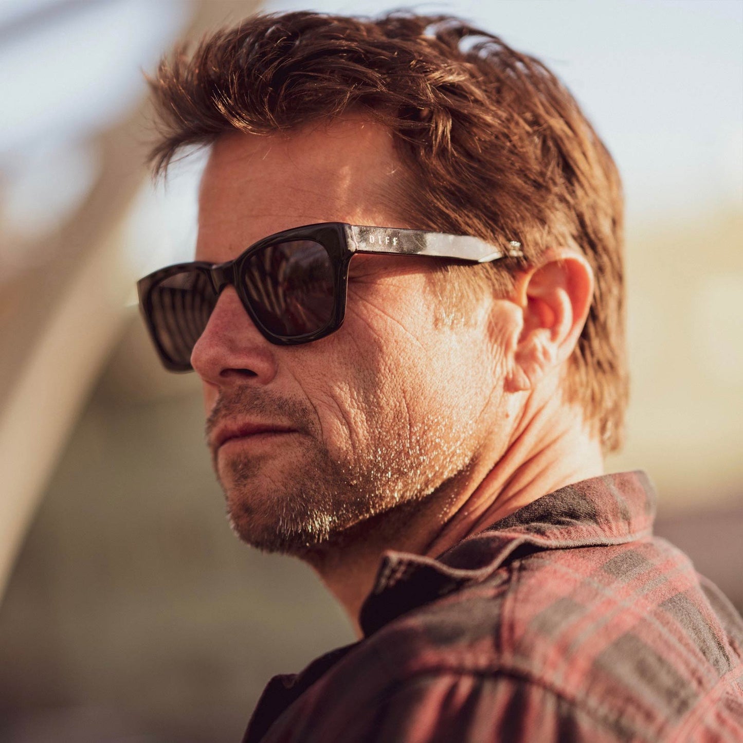 DEAN - BLACK + GREY POLARIZED SUNGLASSES