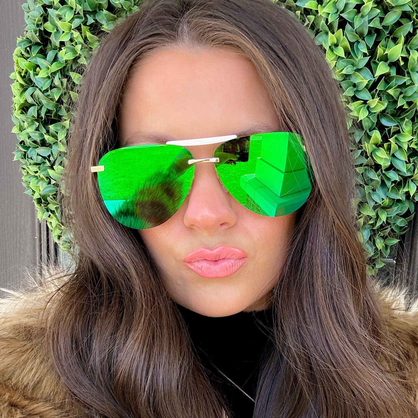 TAHOE - GOLD + GREEN MIRROR SUNGLASSES