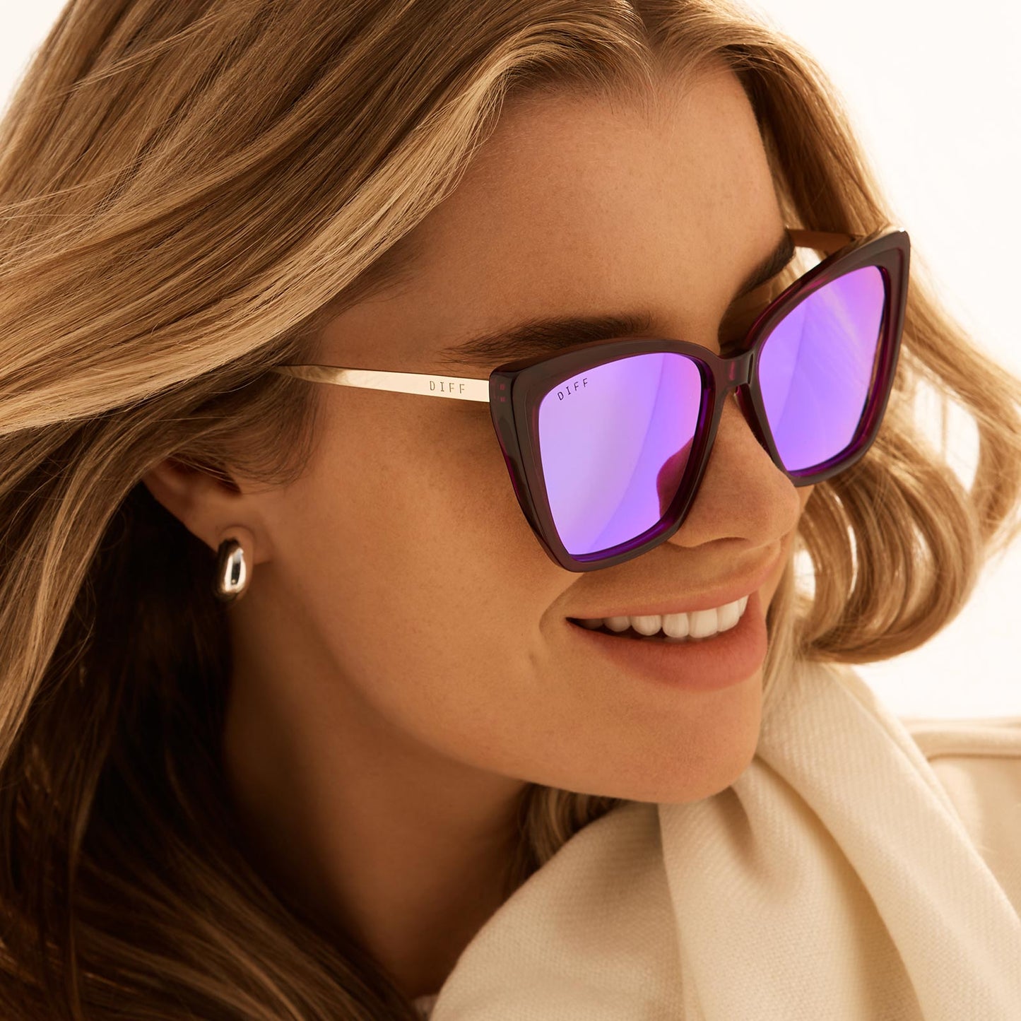 BECKY II - POSH PURPLE CRYSTAL + PURPLE MIRROR + POLARIZED SUNGLASSES