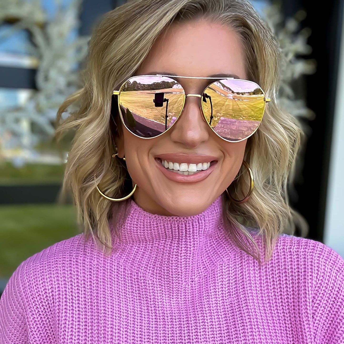 DASH - ROSE GOLD + CHERRY BLOSSOM MIRROR + POLARIZED SUNGLASSES