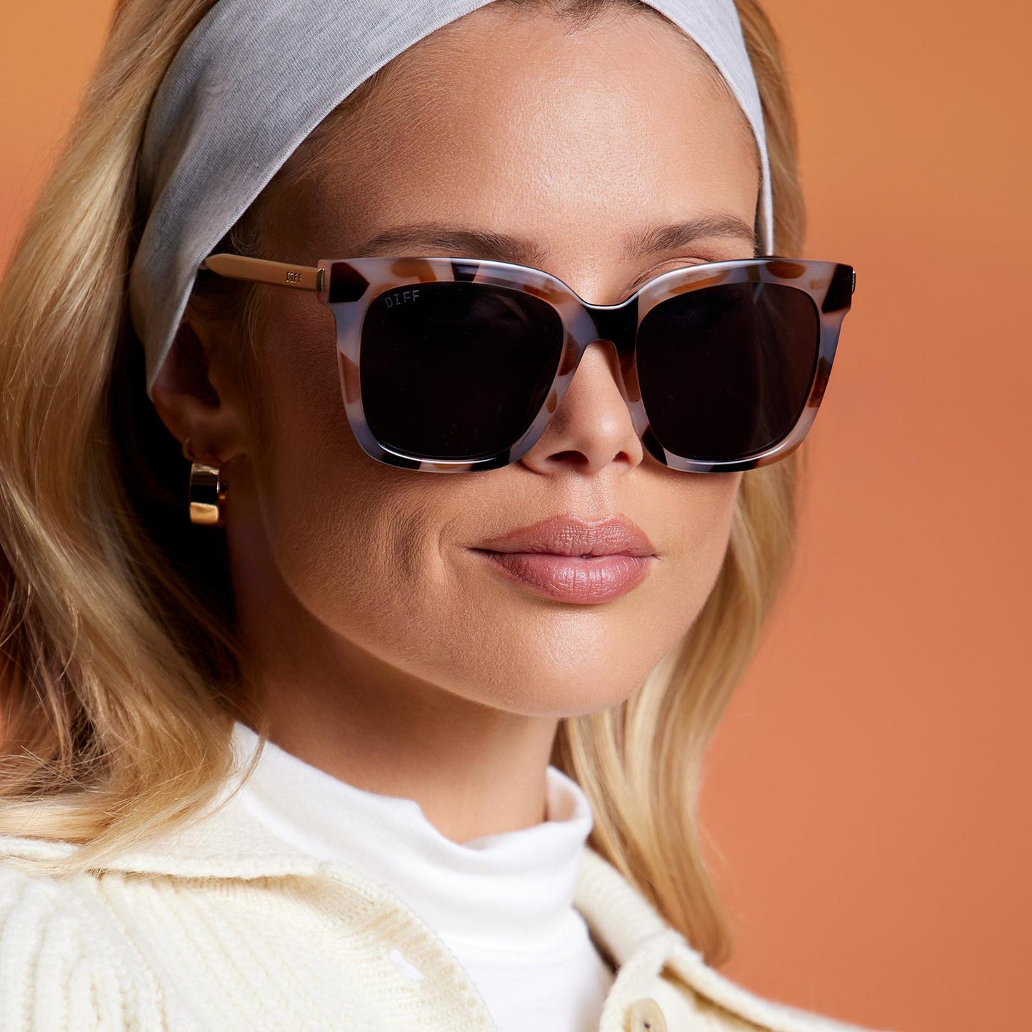 HAILEY - CREAM TORTOISE + SOLID GREY SUNGLASSES