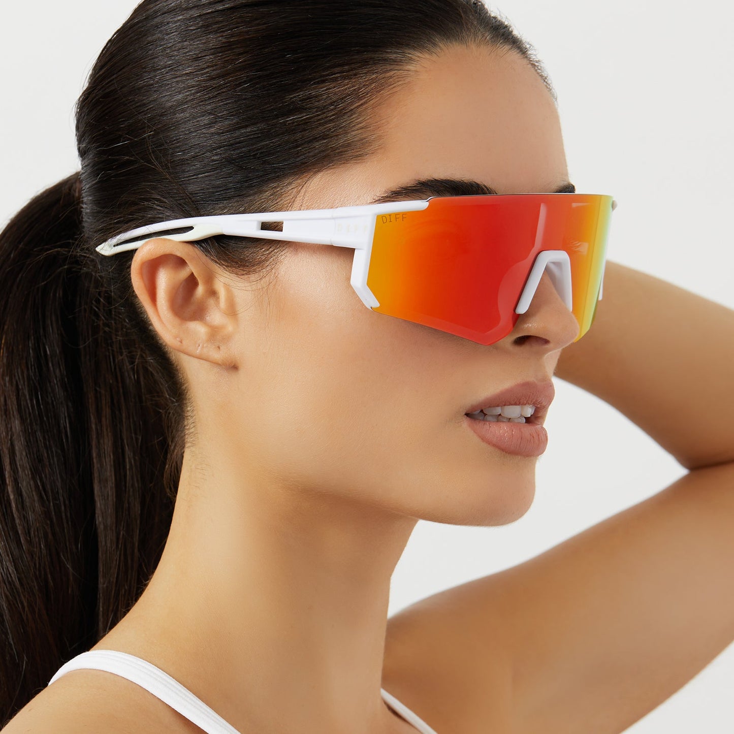 HEAT - MATTE WHITE + SUNSET MIRROR + POLARIZED SUNGLASSES