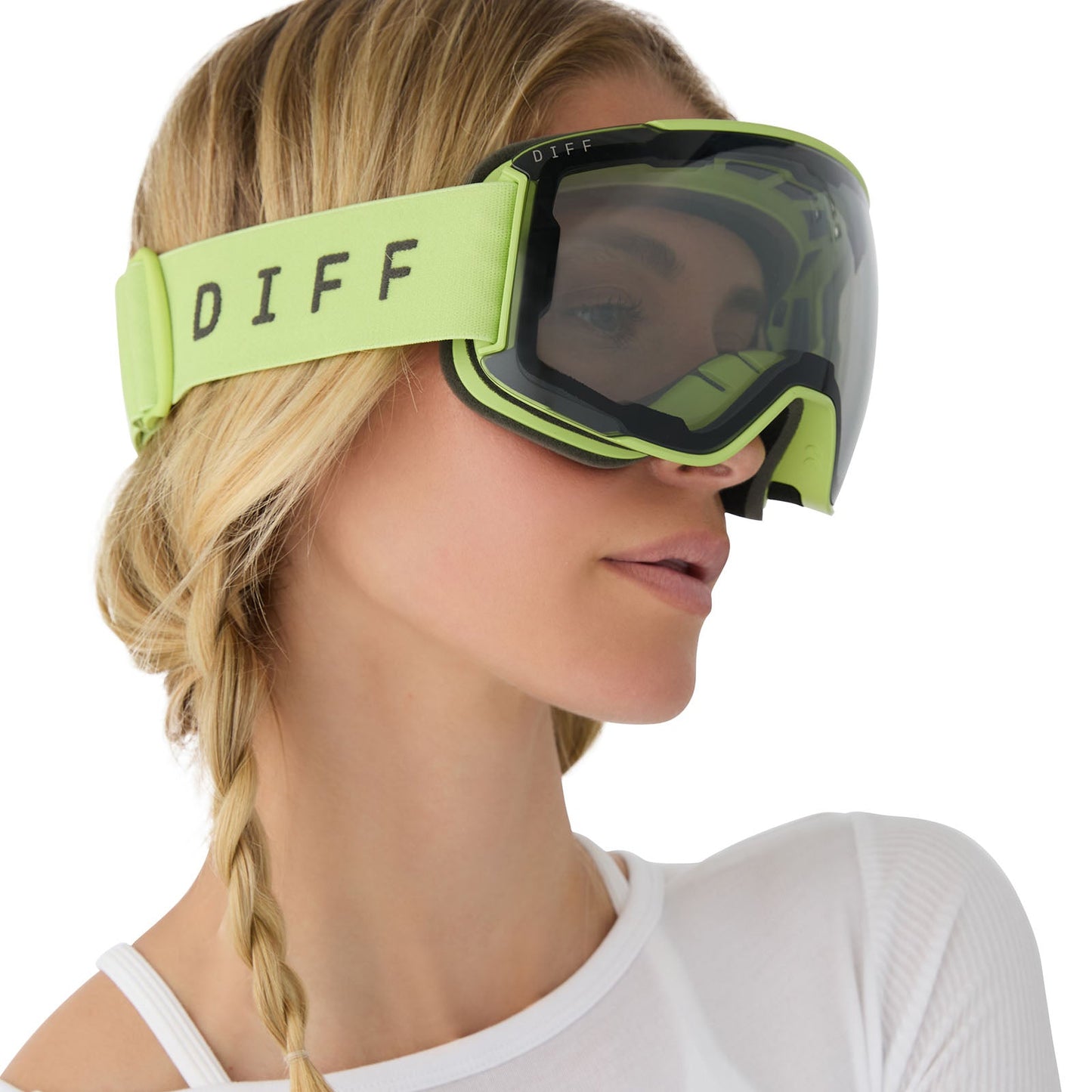 SNOW GOGGLES - ALPINE + LIME GREEN + SILVER MIRROR + POLARIZED GOGGLES & FREE GLACIER GREY LENS