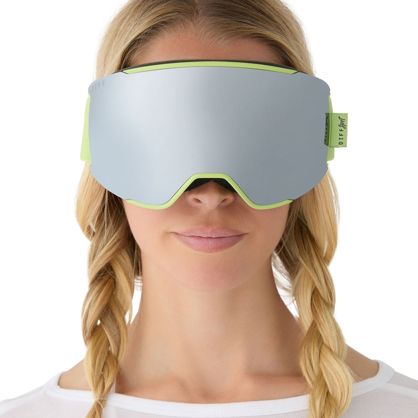 SNOW GOGGLES - ALPINE + LIME GREEN + SILVER MIRROR + POLARIZED GOGGLES & FREE GLACIER GREY LENS