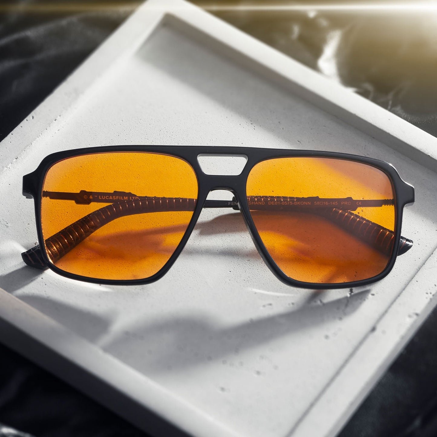 FENNEC SHAND™ - BLACK + ORANGE SUNGLASSES