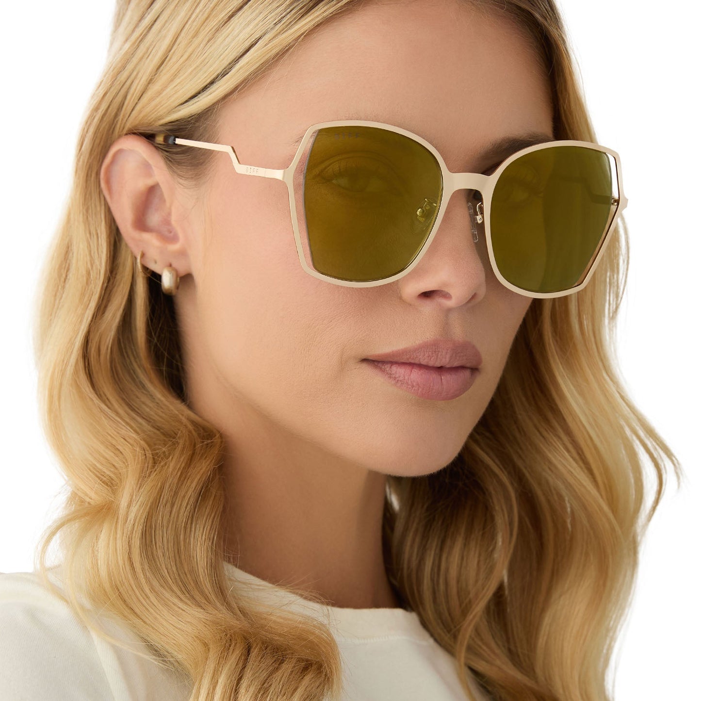 DONNA III - GOLD + MOSS MIRROR + POLARIZED SUNGLASSES