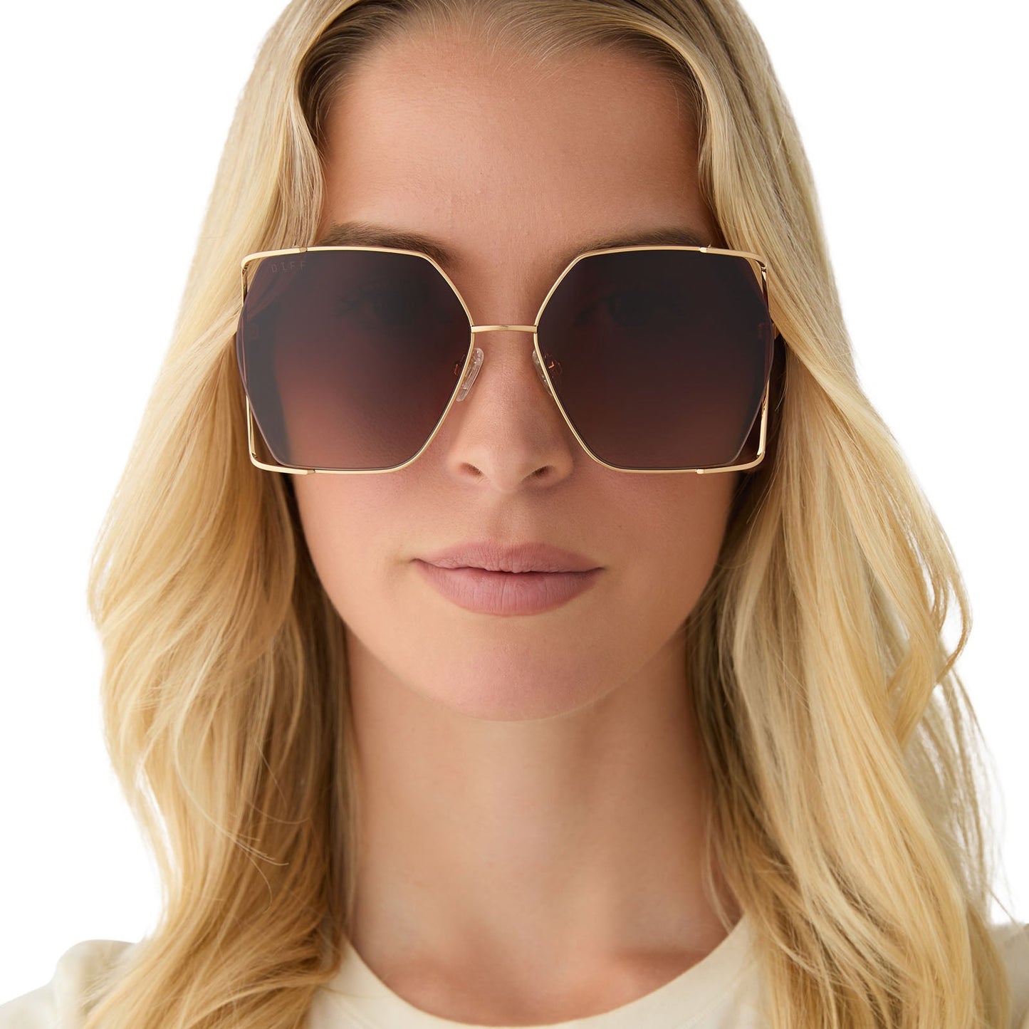 DONNA IV - GOLD + BROWN GRADIENT SUNGLASSES