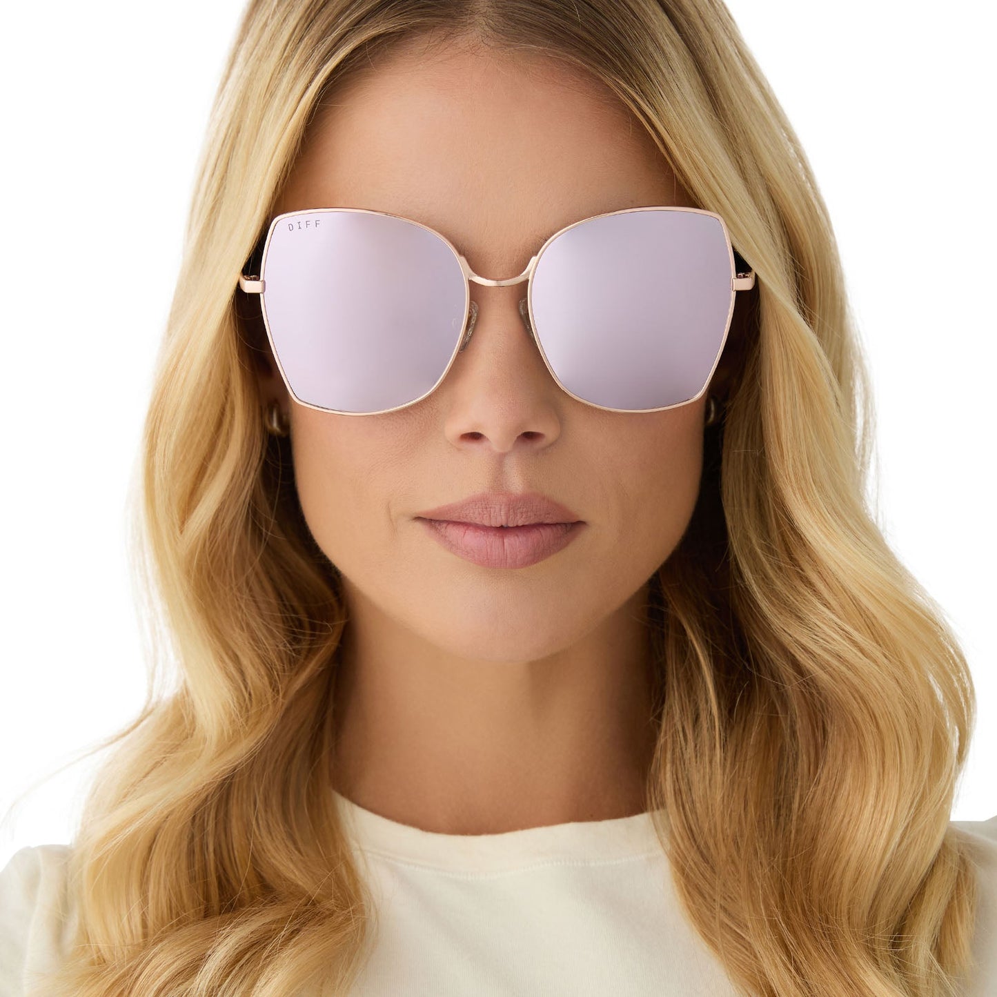 DONNA - CHAMPAGNE + CHERRY BLOSSOM MIRROR + POLARIZED SUNGLASSES