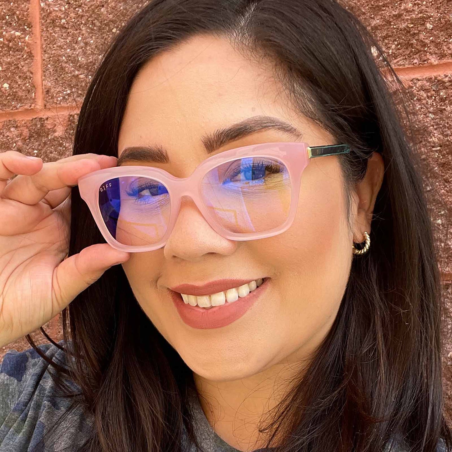 BELLA XS - BLUSH CRYSTAL + BLUE LIGHT TECHNOLOGY GLASSES