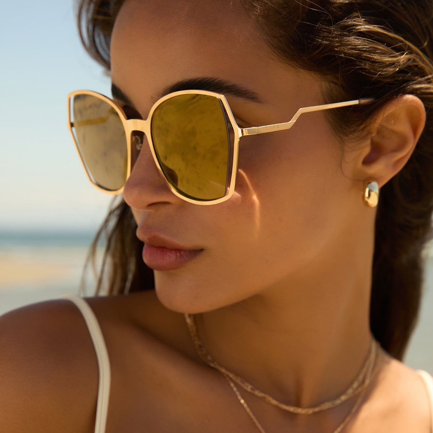 DONNA III - GOLD + GOLD MIRROR + POLARIZED SUNGLASSES