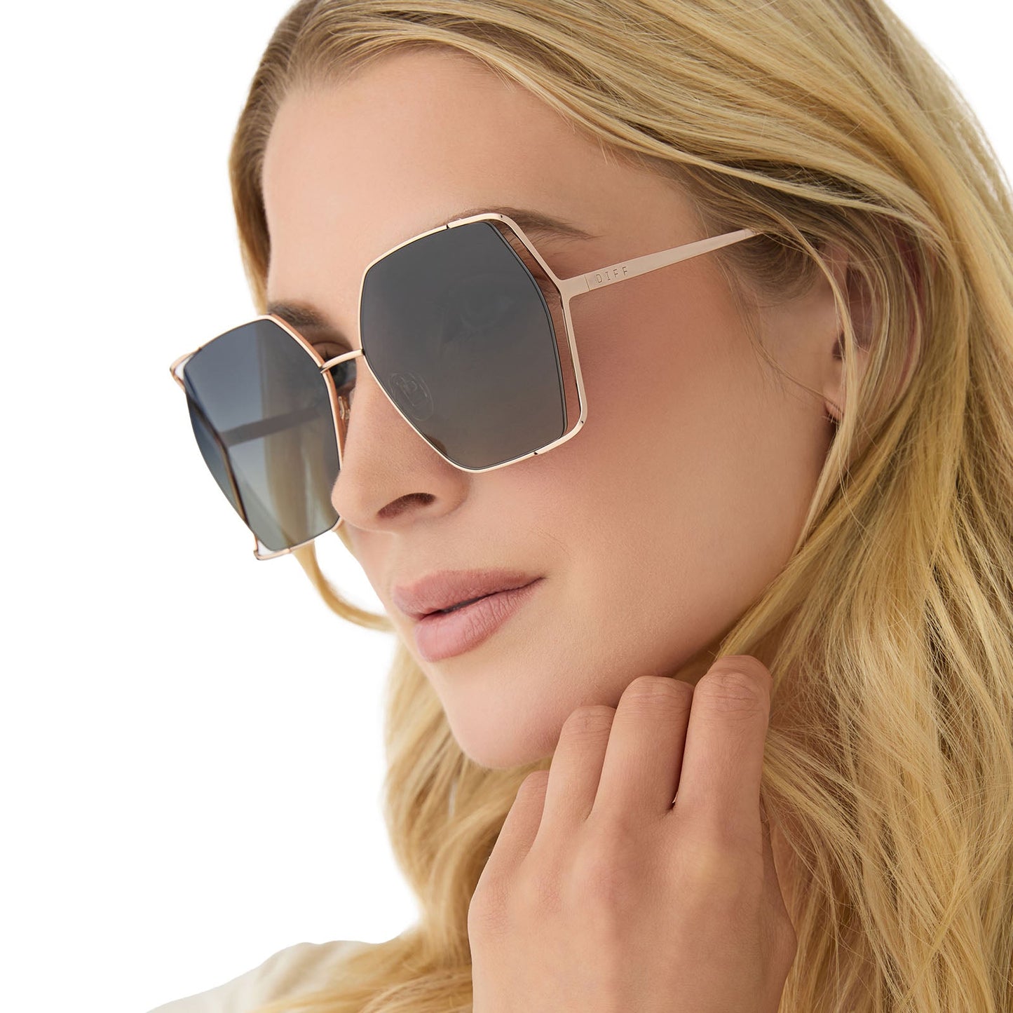 DONNA IV - CHAMPAGNE + GREY GRADIENT SUNGLASSES