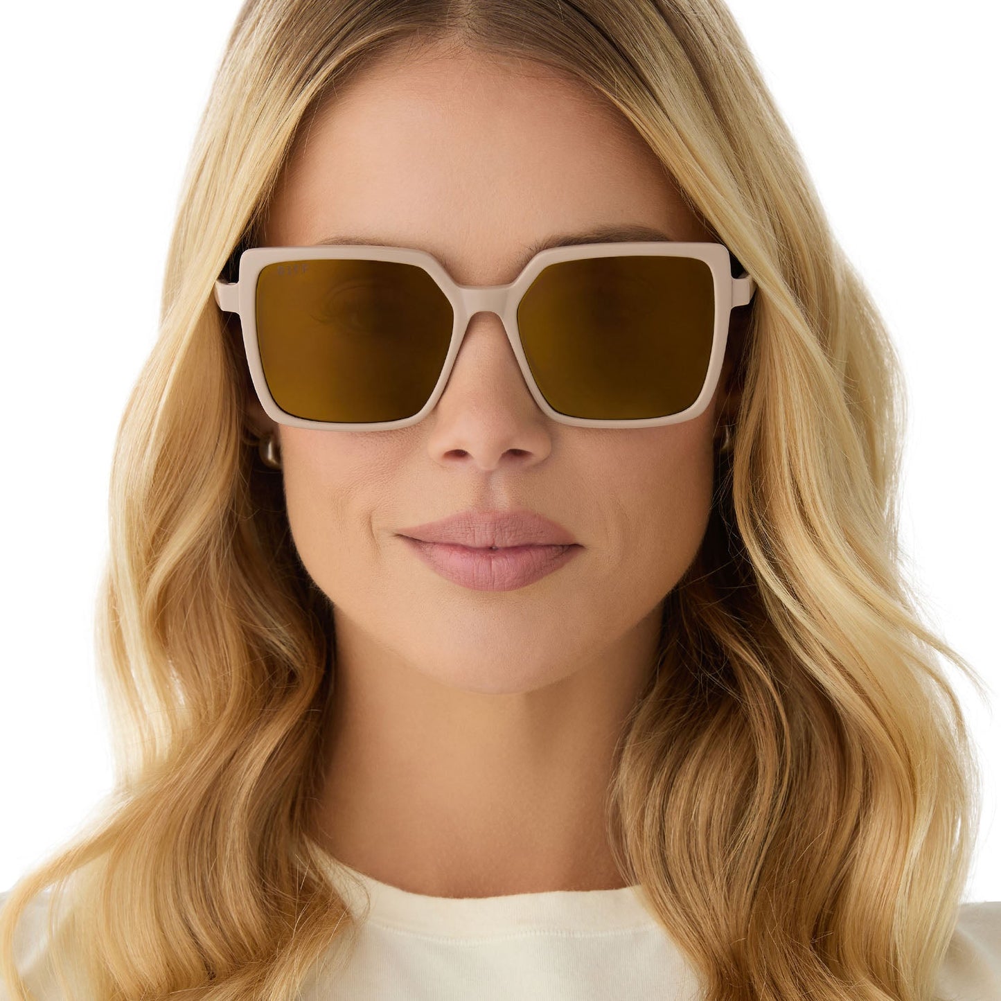 ESME - ALMOND + BROWN GOLD FLASH + POLARIZED SUNGLASSES