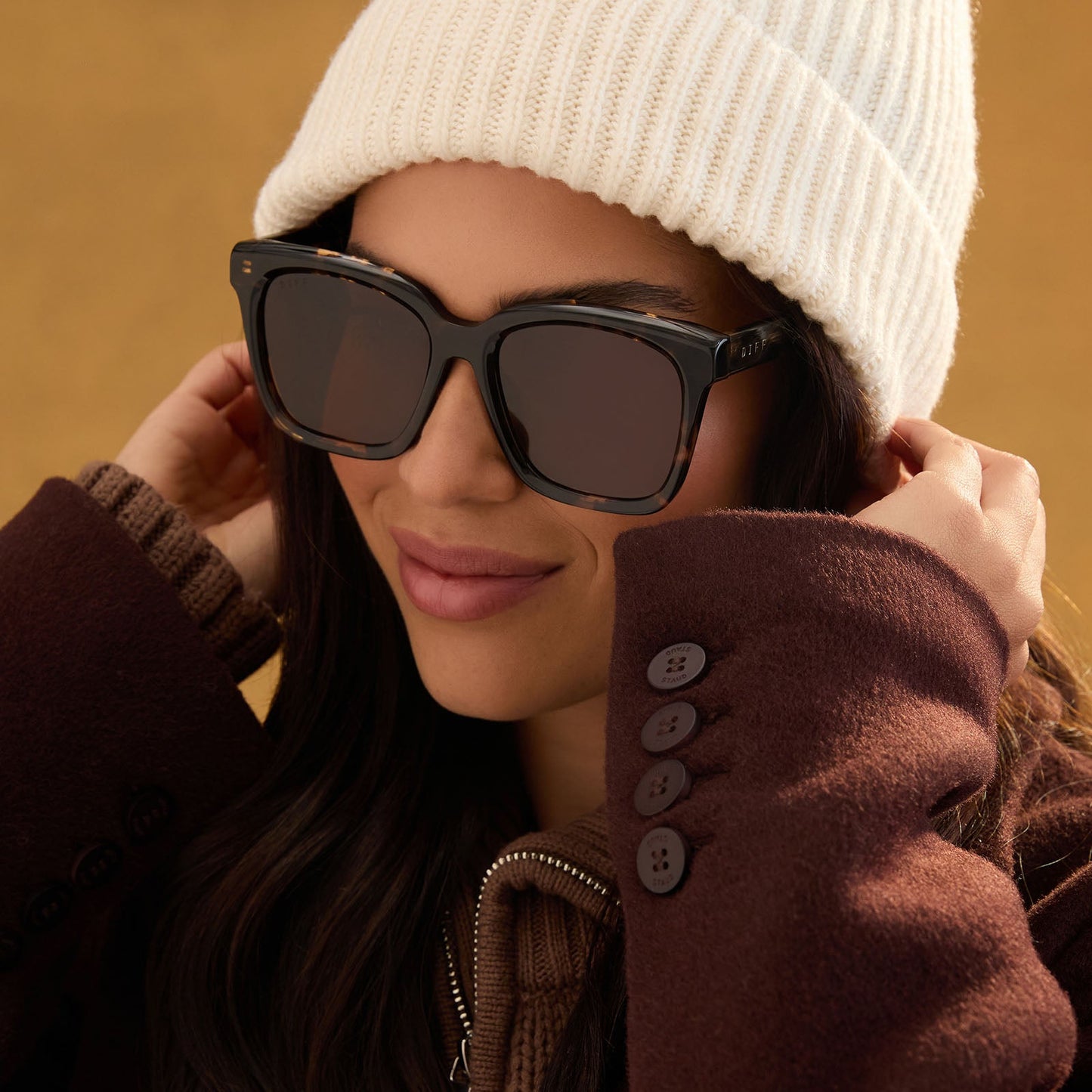 MEREDITH - ESPRESSO TORTOISE + BROWN + POLARIZED SUNGLASSES