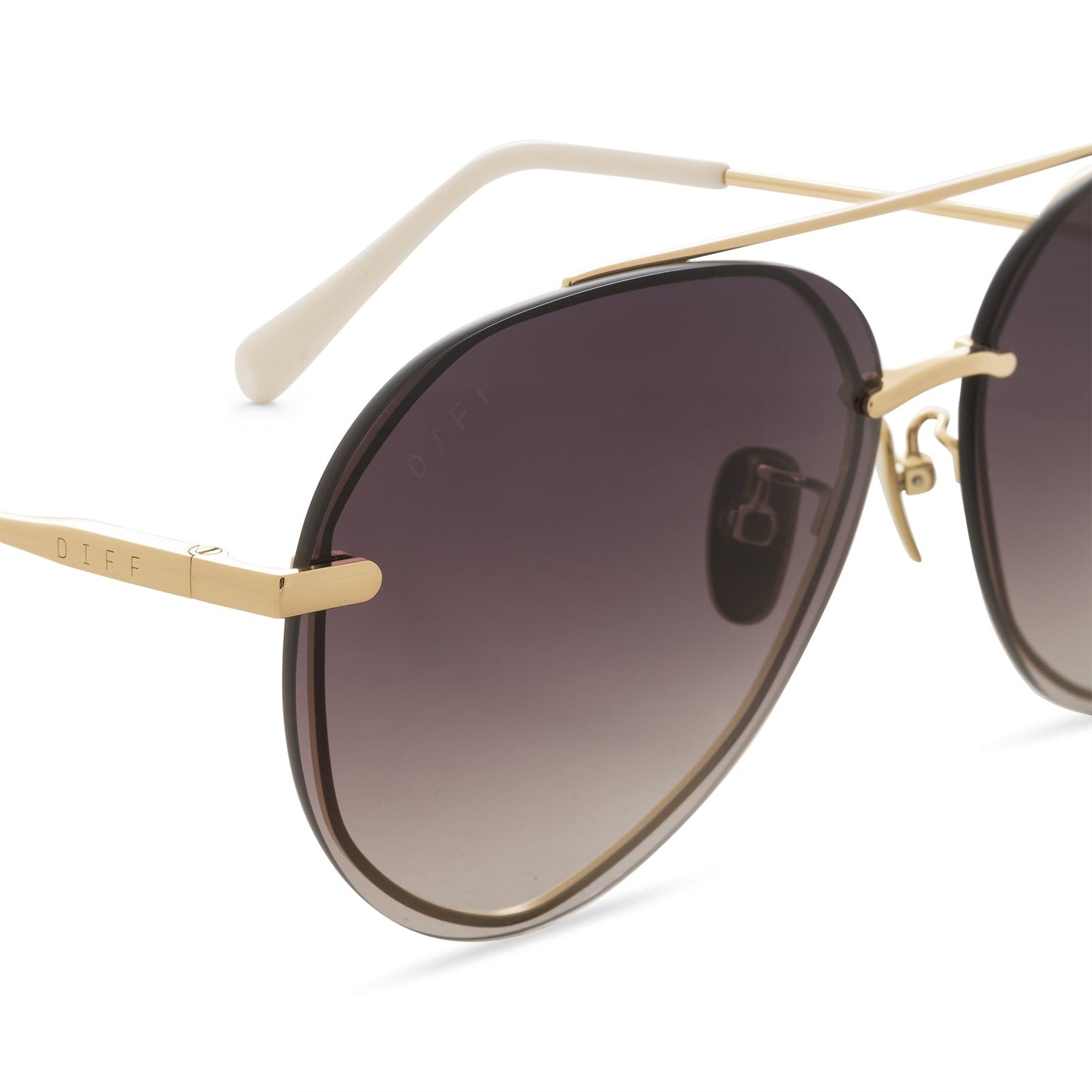 LENOX - GOLD + BROWN GRADIENT MIRROR POLARIZED SUNGLASSES