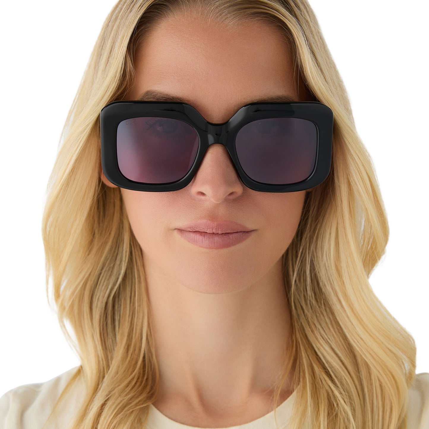 GIADA - BLACK + AUBERGINE W SILVER FLASH SUNGLASSES