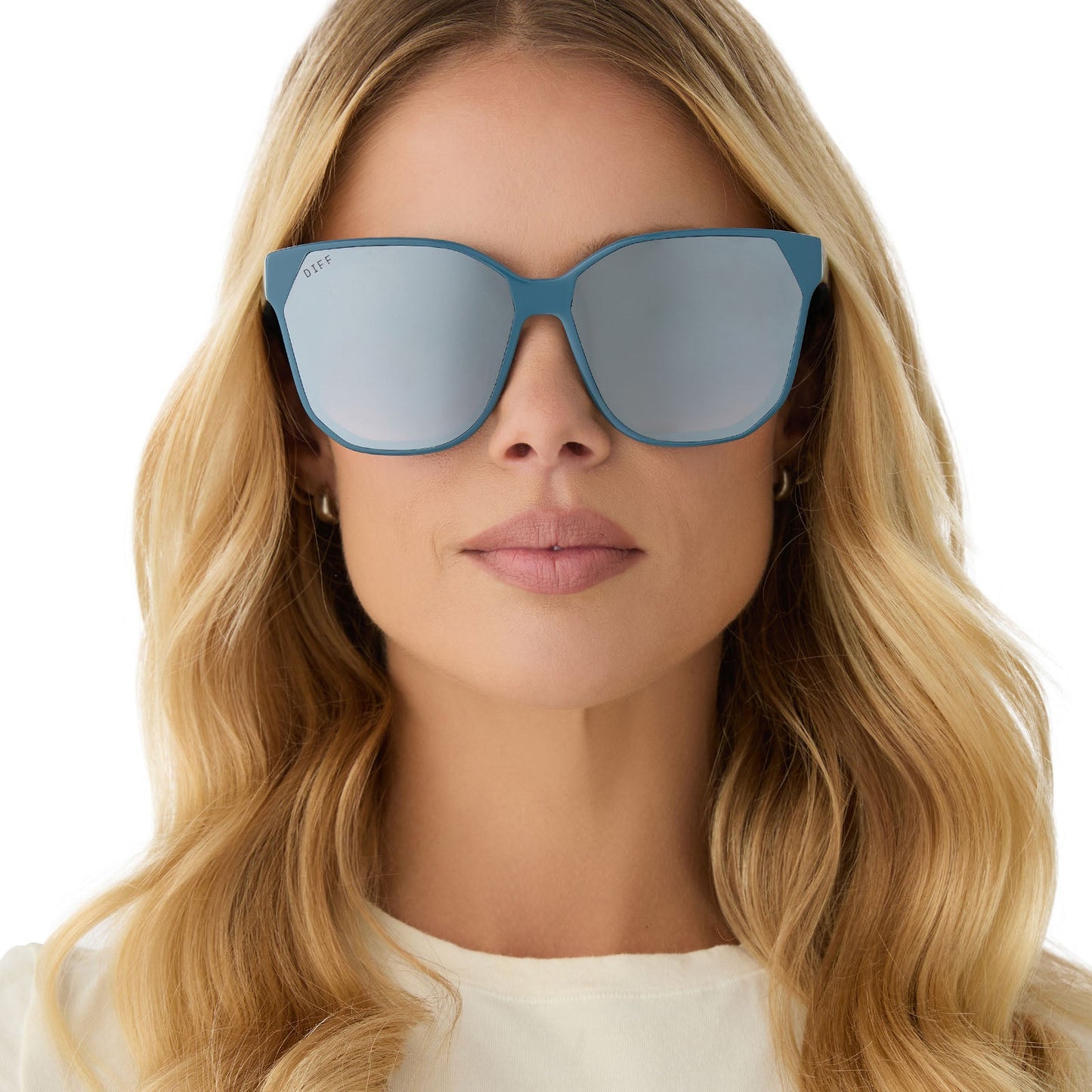 GIA - DEEP SPACE + GREY GRADIENT WITH SILVER FLASH SUNGLASSES