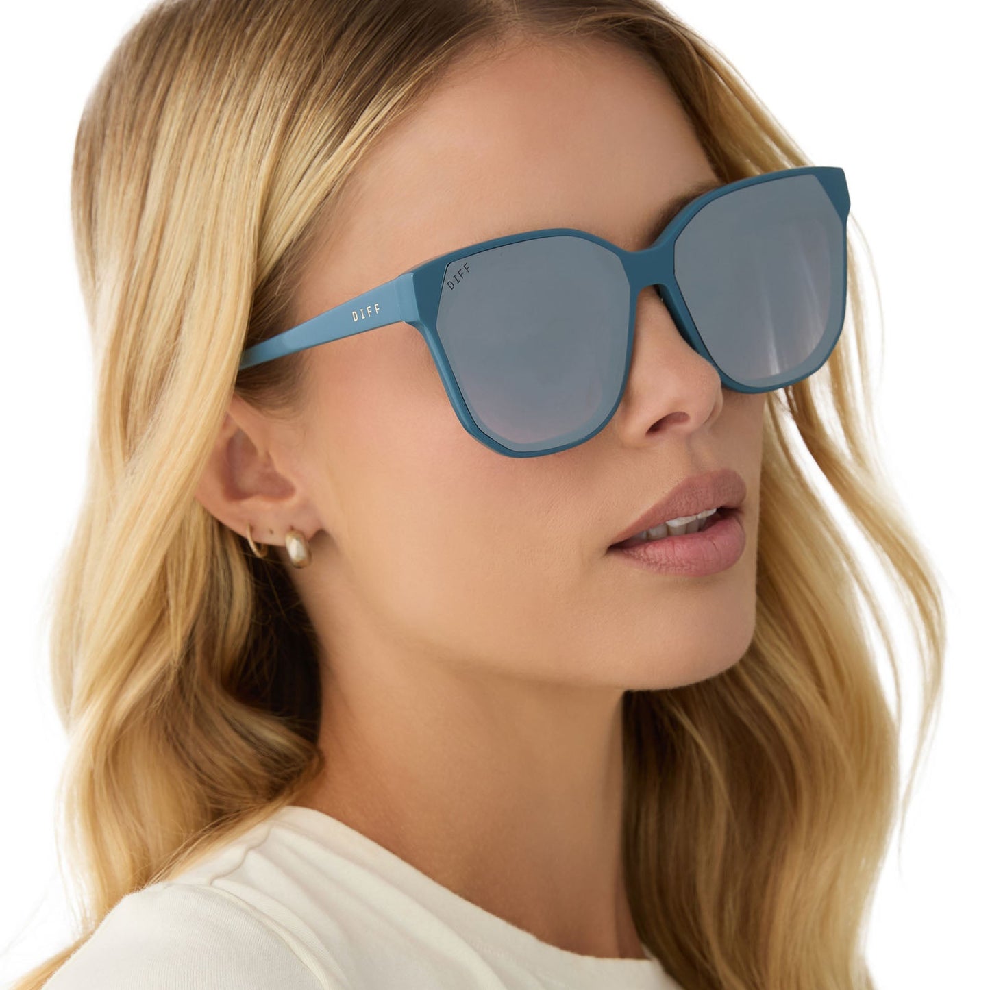 GIA - DEEP SPACE + GREY GRADIENT WITH SILVER FLASH SUNGLASSES