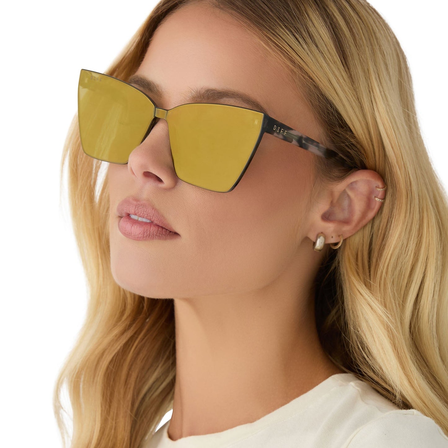 GOLDIE XS - KOMBU + MOSS MIRROR SUNGLASSES