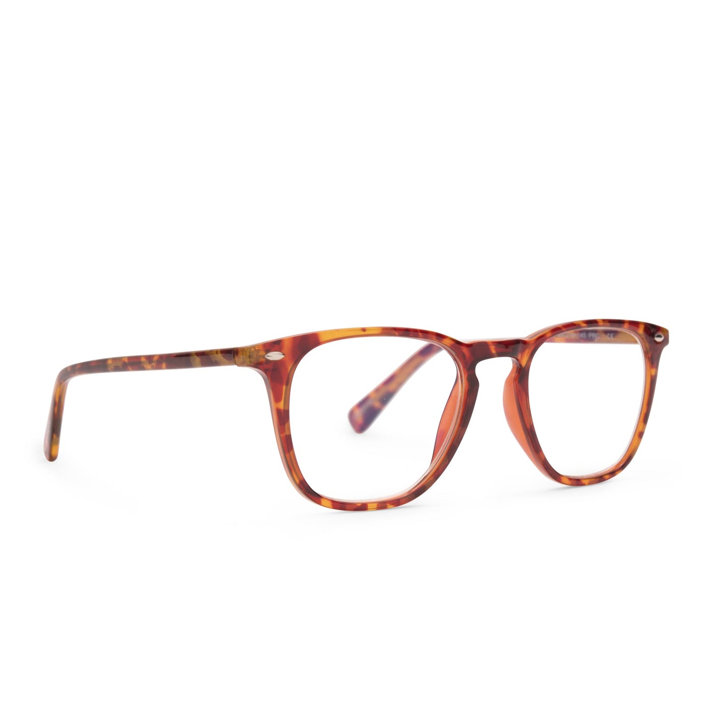 GRIFFIN - AMBER TORTOISE + BLUE LIGHT READERS