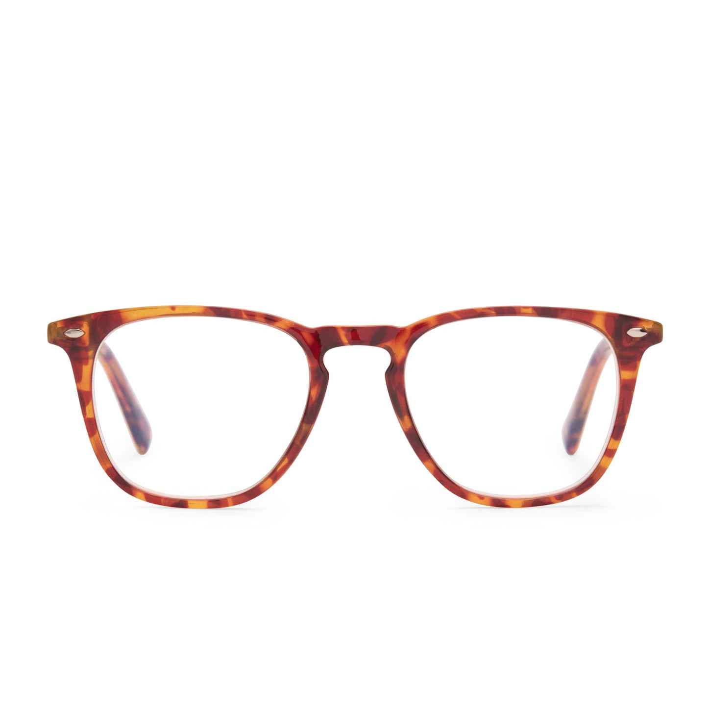 GRIFFIN - AMBER TORTOISE + BLUE LIGHT READERS