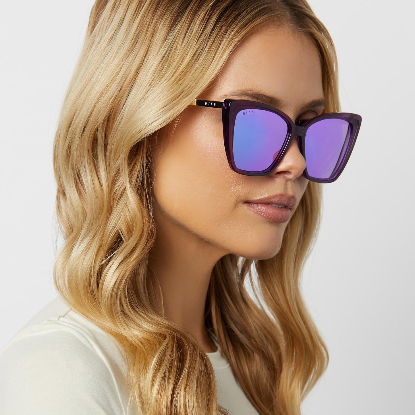 BECKY II - POSH PURPLE CRYSTAL + PURPLE MIRROR + POLARIZED SUNGLASSES