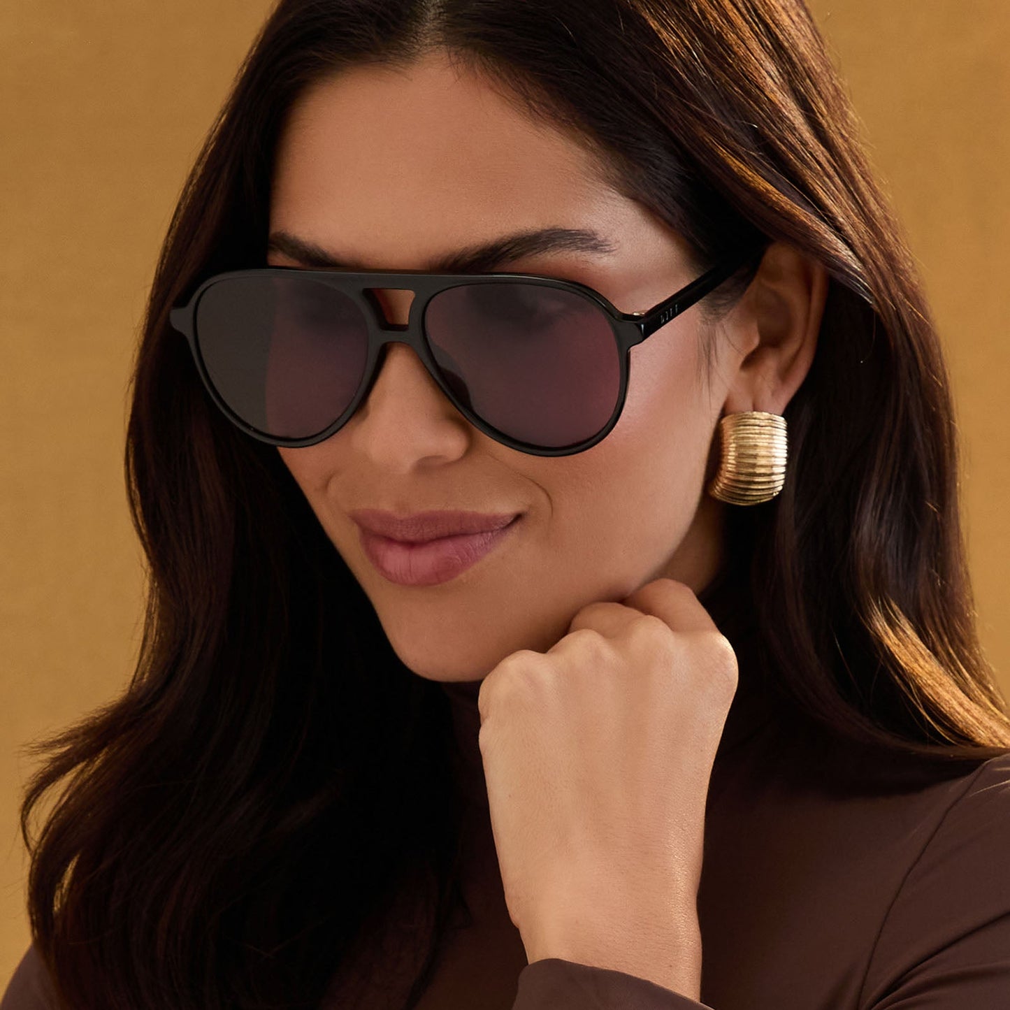 TOSCA II - BLACK + AUBERGINE SUNGLASSES