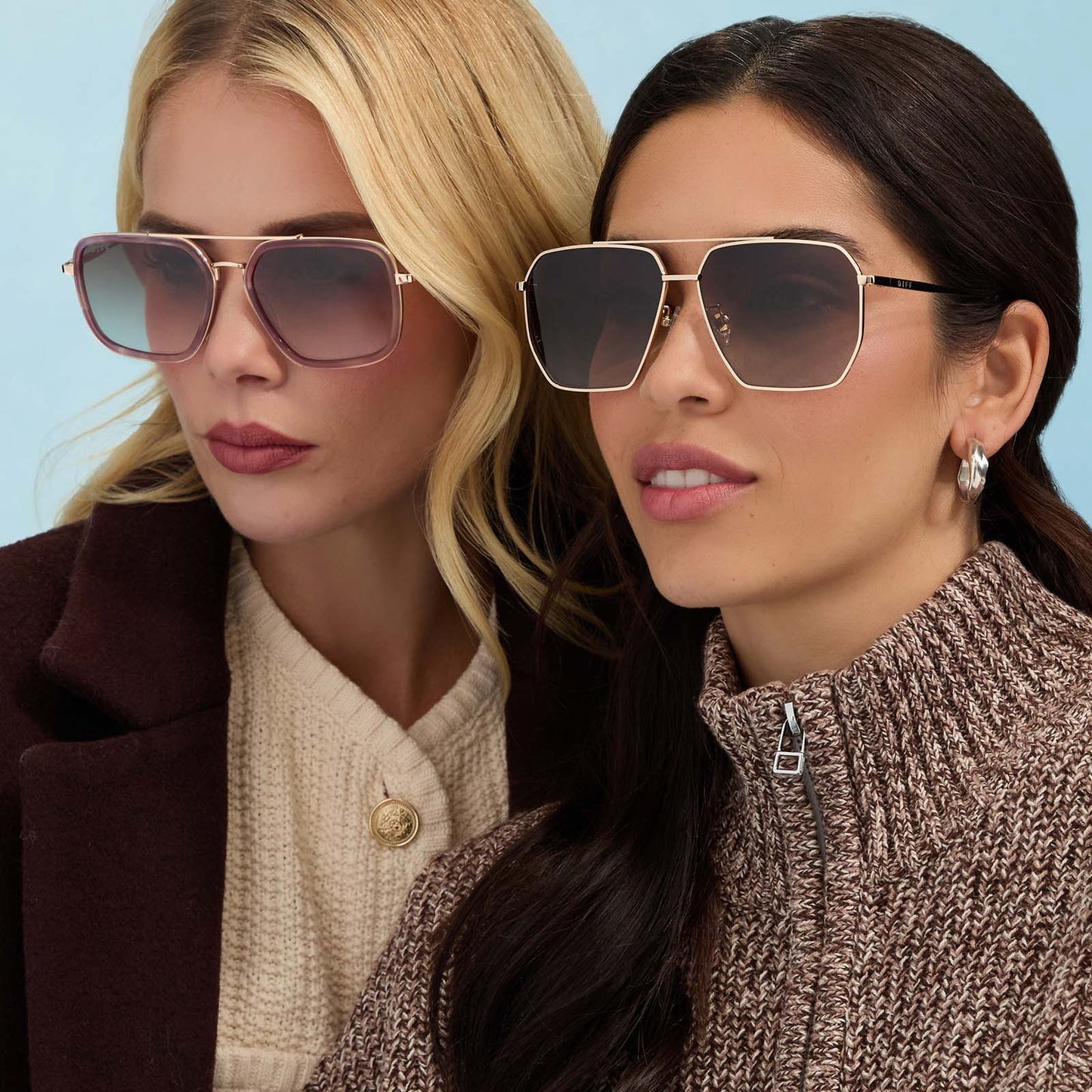 BERKELY - GOLD + BROWN GRADIENT + POLARIZED SUNGLASSES