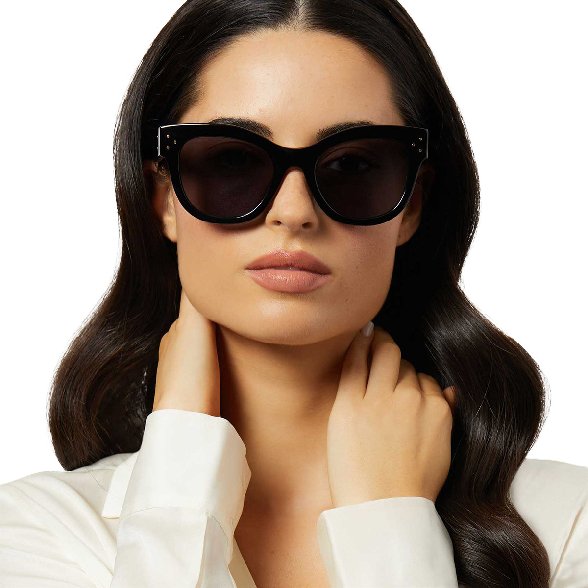 EVA - BLACK + GREY + POLARIZED SUNGLASSES