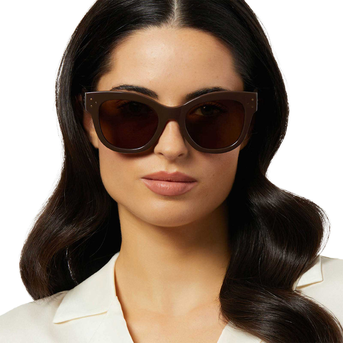 EVA - TRUFFLE + BROWN + POLARIZED SUNGLASSES