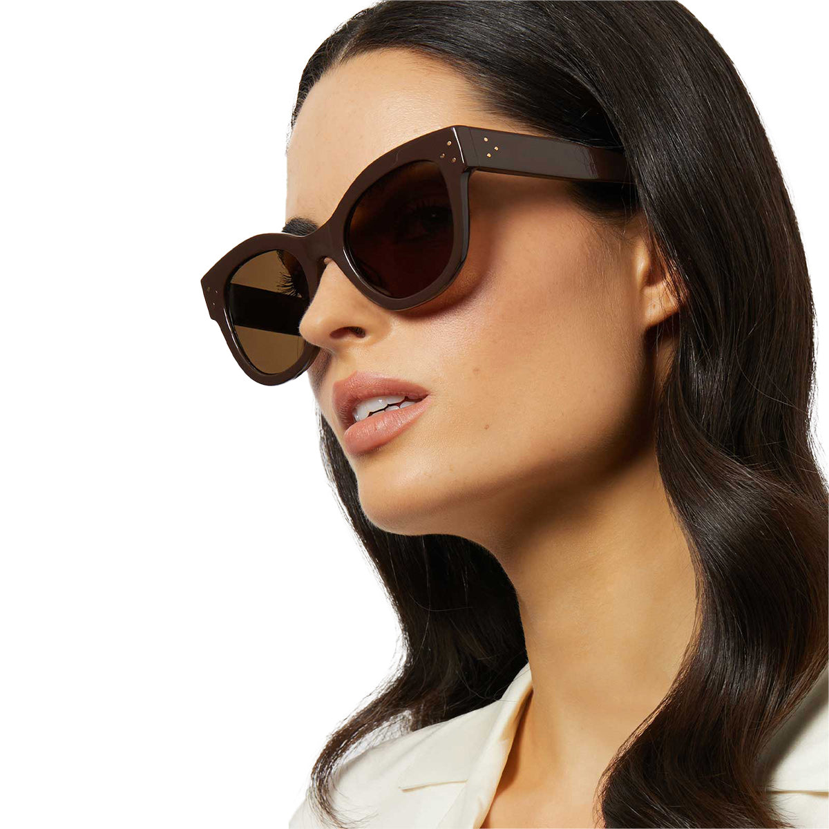 EVA - TRUFFLE + BROWN + POLARIZED SUNGLASSES