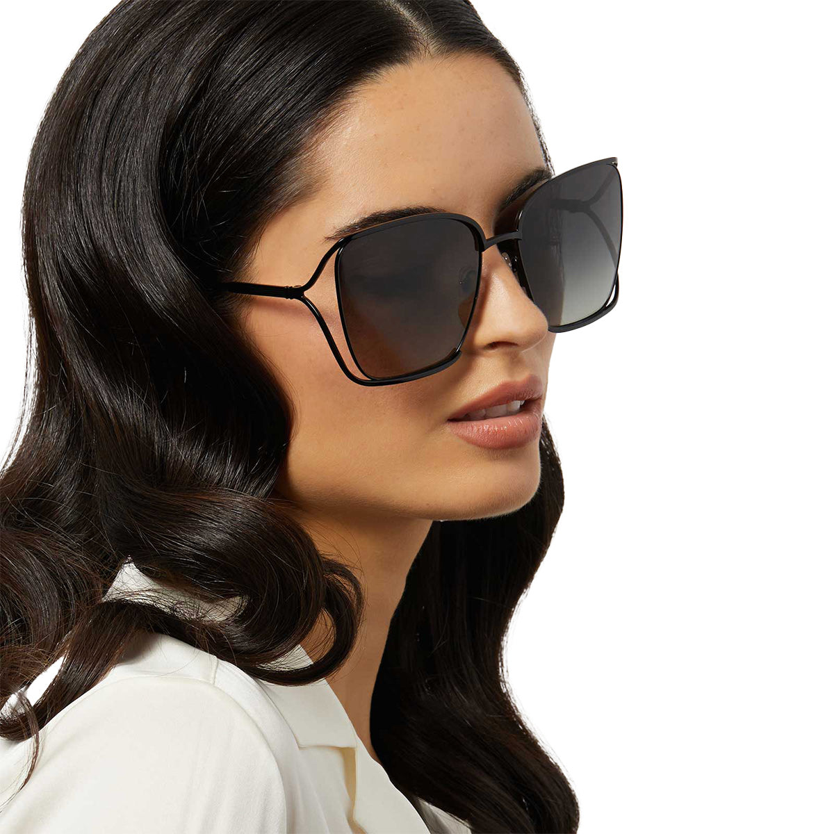 FRANCESCA - BLACK + GREY GRADIENT + POLARIZED SUNGLASSES