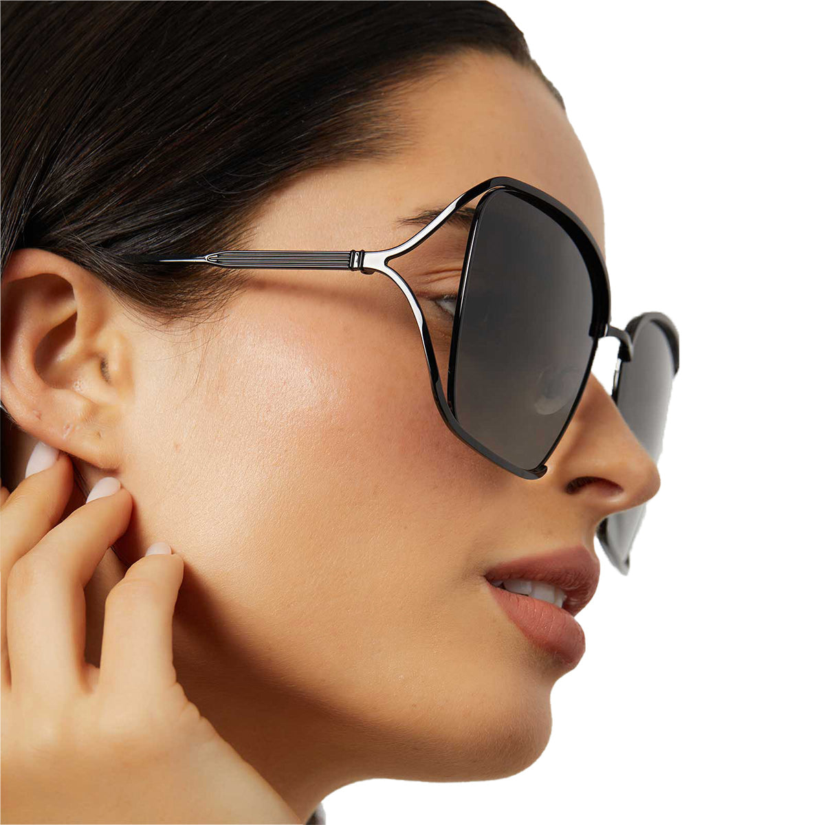 FRANCESCA - BLACK + GREY GRADIENT + POLARIZED SUNGLASSES