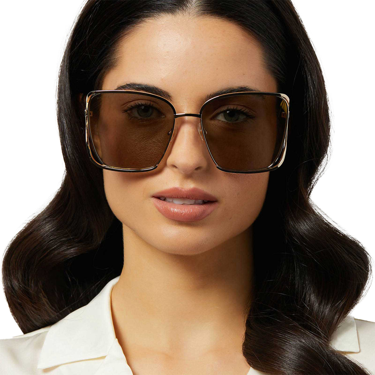 FRANCESCA - GOLD WITH CAFÉ OLE + GOLD FLASH POLARIZED SUNGLASSES